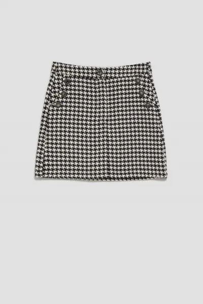 Houndstooth mini sukňa