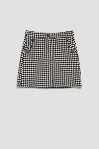 Houndstooth mini sukňa