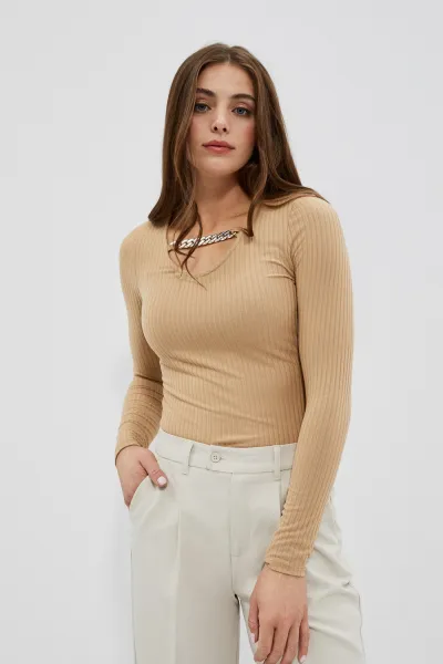 Marisse Women's Blouse L-Ts-4055 D.Beige