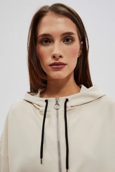 WOMEN'S SWEATSHIRT L-BL-4014 LBEIGE