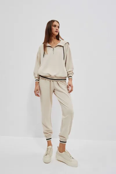 WOMEN'S SWEATSHIRT L-BL-4014 LBEIGE