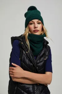 Marisse Emerald Scarf With Metallic Thread
