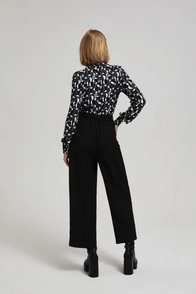 Marisse Plain Wide-Leg Trousers