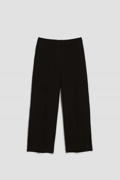 Marisse Plain Wide-Leg Trousers