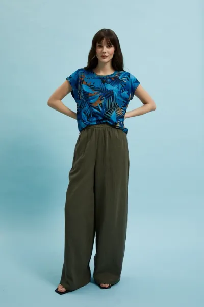 Marisse Women's Blouse L-Ts-4397 Navy
