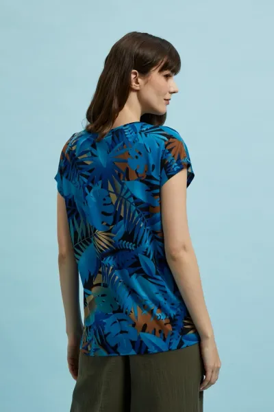 Marisse Women's Blouse L-Ts-4397 Navy