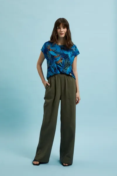 Marisse Women's Blouse L-Ts-4397 Navy