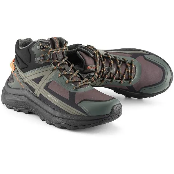 ALPINE PRO ARLES MID Pánska outdoorová obuv, khaki, veľkosť