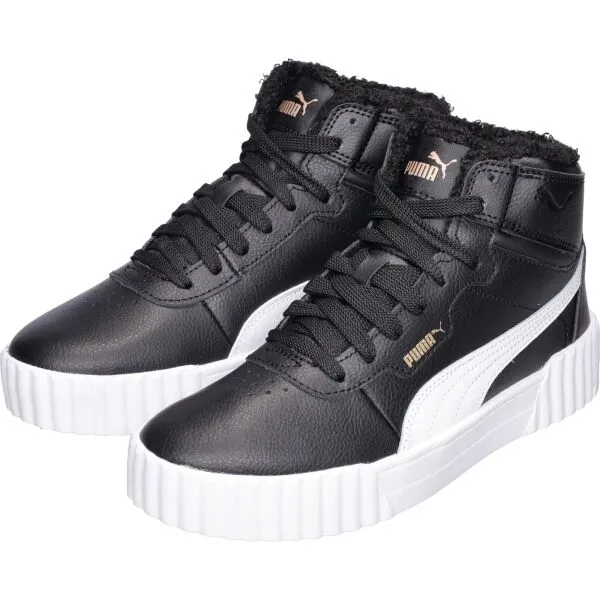 Puma CARINA 3.0 MID WINTR JR Detské zimné tenisky, čierna, veľkosť 37