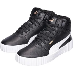 Puma CARINA 3.0 MID WINTR JR Detské zimné tenisky, čierna, veľkosť 37