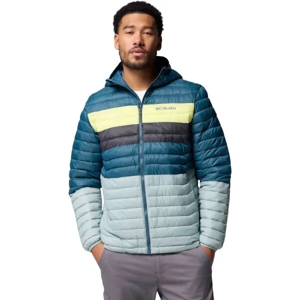 Columbia POWDER PASS HOODED JACKET Pánska outdoorová bunda, modrá, veľkosť