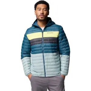 Columbia POWDER PASS HOODED JACKET Pánska outdoorová bunda, modrá, veľkosť