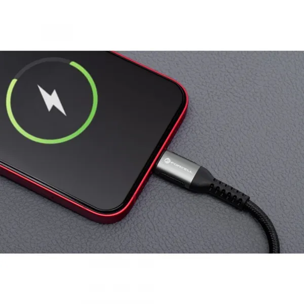Forcell F-Energy kábel USB A - Lightning, 2,4A, 12W, 0,5 m, čierny