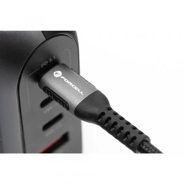 Forcell F-Energy kábel USB-C - USB-C, QC4.0, PD, 5A, 240W, 0,25 m, čierny