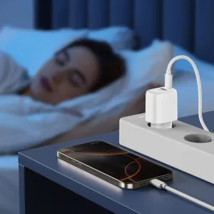 Tech-Protect NCA20 sieťová nabíjačka 20W PD QC, biela