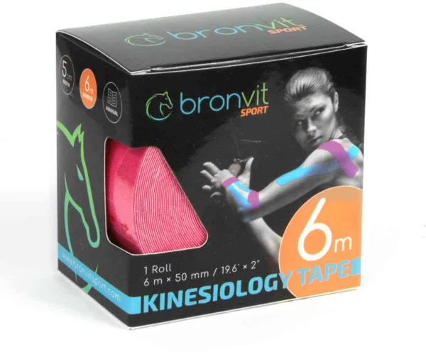 BronVit Sport Kinesio Tape classic rúžová 5cmx6m