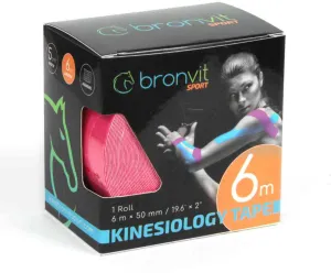 BronVit Sport Kinesio Tape classic rúžová 5cmx6m