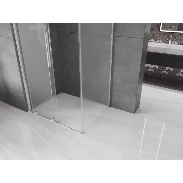 MEXEN/S - Velár sprchovací kút, posuvné dvere 110 x 85, dekor, chróm 871-110-085-31-01