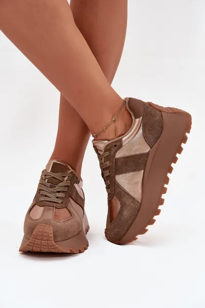 BIG STAR SHOES Dámske Zateplené Sneakersy Na Platforme Big Star