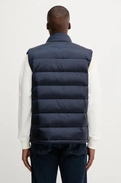 Páperová vesta Tommy Jeans tmavomodrá farba, zimná, DM0DM21777