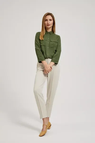 Marisse Women's Shirt L-Ko-4314 Khaki