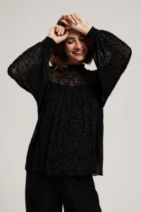 Marisse Black Puff Sleeve Shirt