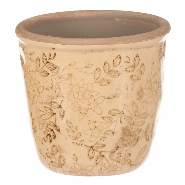 Keramický obal na kvety Flores retro, 14 x 13 cm, 14 cm