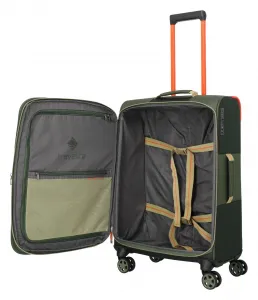 Stredný textilný kufor Travelite Color Craze M Olive