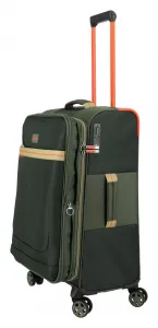 Stredný textilný kufor Travelite Color Craze M Olive