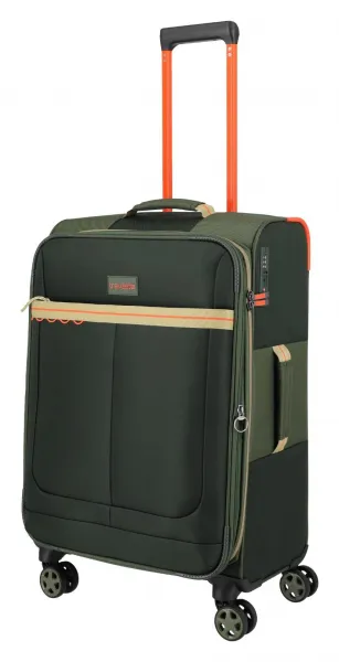 Stredný textilný kufor Travelite Color Craze M Olive