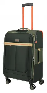 Stredný textilný kufor Travelite Color Craze M Olive