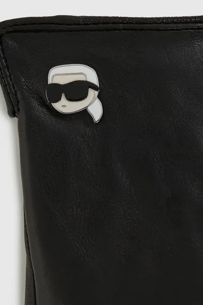 Kožené rukavice Karl Lagerfeld IKON