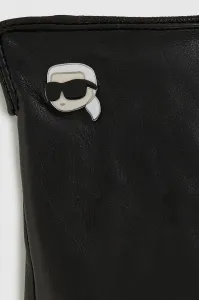 Kožené rukavice Karl Lagerfeld IKON