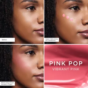 SOSU Cosmetics Liquid Blush Satin tekutá lícenka odtieň Pink Pop 9 ml