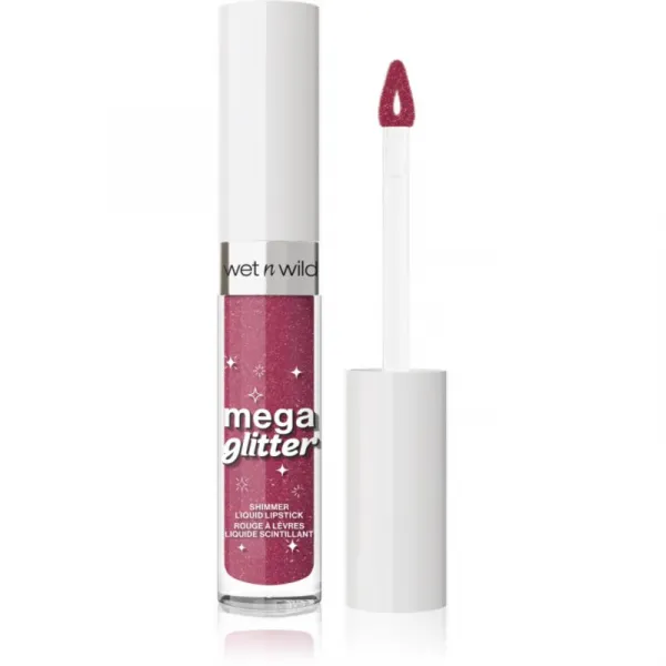 Wet n Wild Mega Glitter matný tekutý rúž s trblietkami odtieň Pink Future 2.8 ml