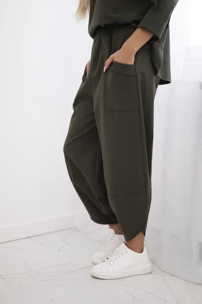 Legínovo Súprava Punto Milano Winter mikina + nohavice khaki Farba: Khaki, Veľkosť: UNI