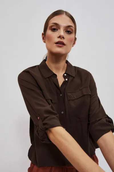 Marisse Women's Shirt L-Ko-4026 D.Oak