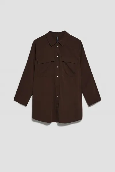 Marisse Women's Shirt L-Ko-4026 D.Oak