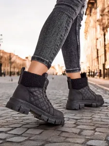 Resti Black women's insulated trapper boots Hogenaf