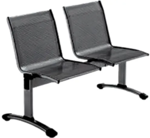 Lavica, multisedák OMP Star, RAL9005 čierna - 2 miestna