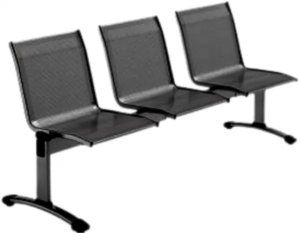 Lavica, multisedák OMP Star, RAL9005 čierna - 3 miestna
