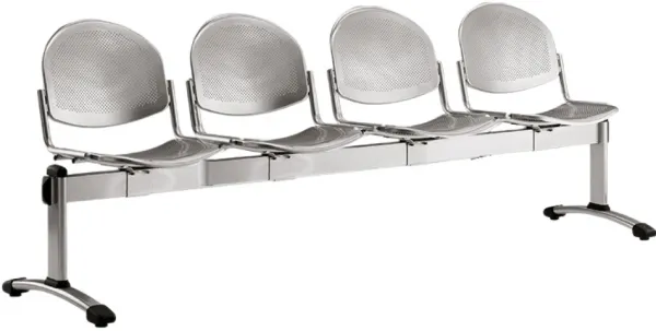 Lavica, multisedák OMP 501, RAL9006 sivá - 4 miestna