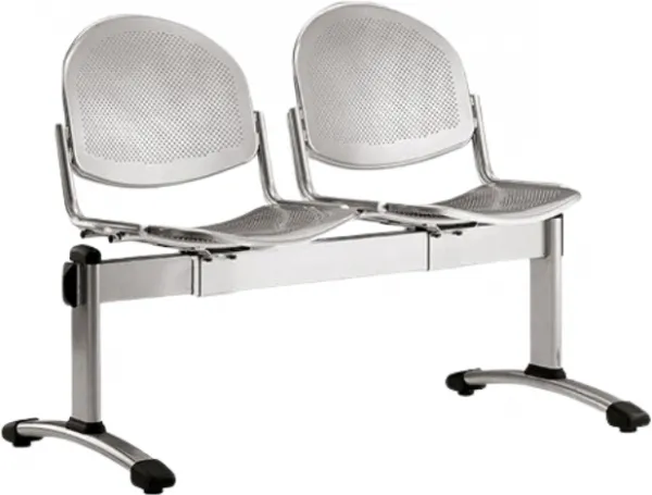 Lavica, multisedák OMP 501, RAL9006 sivá - 2 miestna