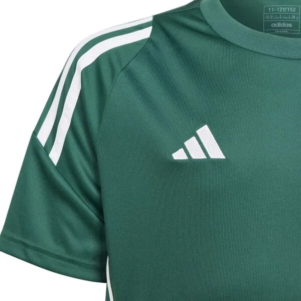 adidas TIRO24 JERSEY Y Chlapčenský futbalový dres, tmavo zelená, veľkosť