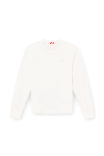 Tričko Diesel T-Adjust-Ls-Slits-R17 T-Shirt White
