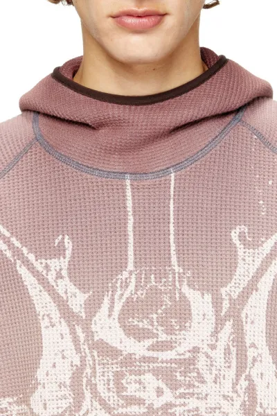Mikina Diesel S-Waf-Hood-New Sweat-Shirt Brown