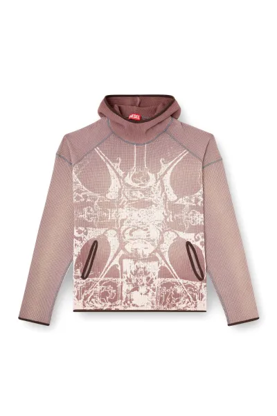 Mikina Diesel S-Waf-Hood-New Sweat-Shirt Brown