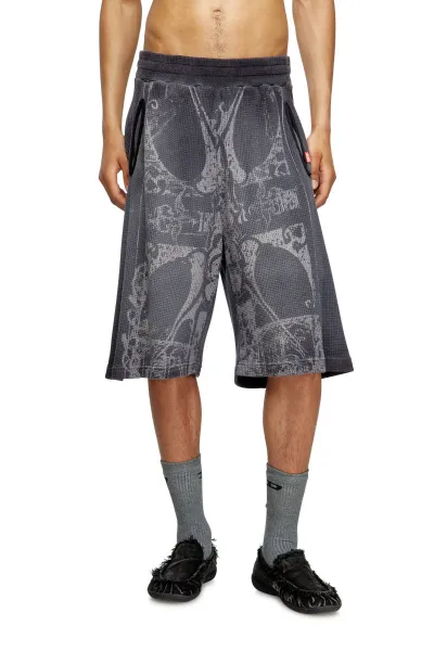 Teplákové Šortky Diesel P-Warky-Short Shorts Black