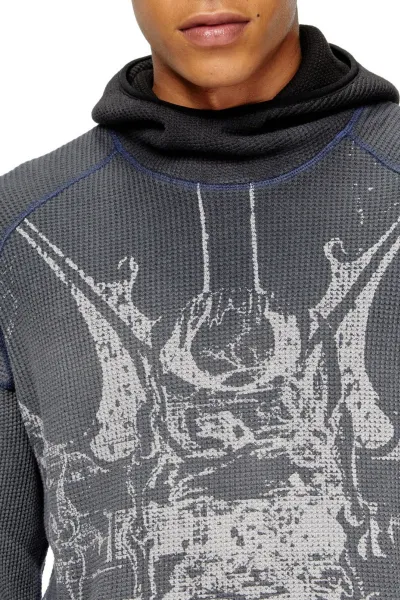 Mikina Diesel S-Waf-Hood-New Sweat-Shirt Black