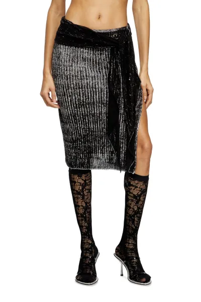 Sukňa Diesel M-Eganoid Skirt Black
